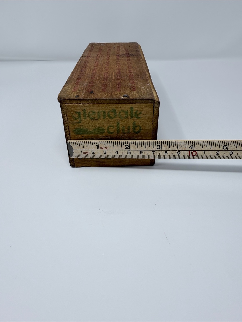 Vintage Glendale Club Cheese Food Wooden Box Crate Rustic Farmhouse Decor - Picture 4 of 9